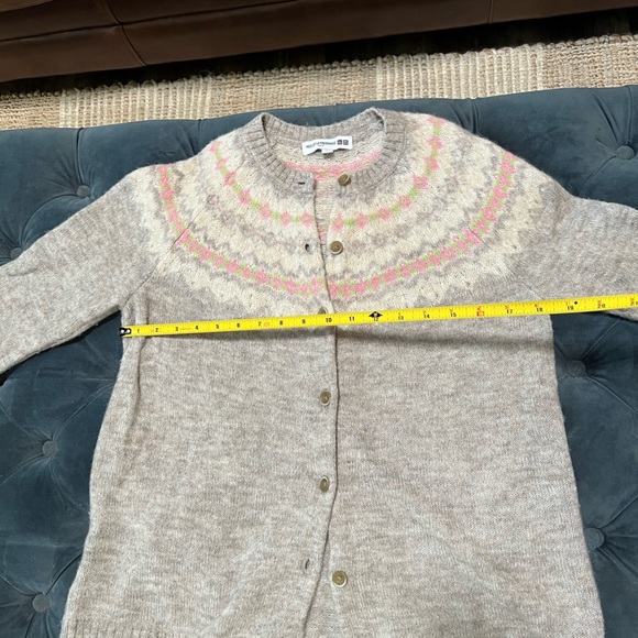 INES DE LA FRESSANGE Paris Wool Blend Button Up Cardigan Women’s Large Neutral - Picture 6 of 10